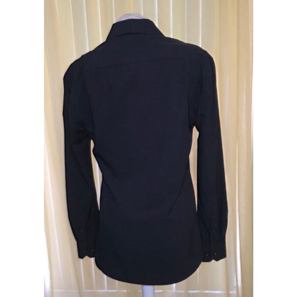 Kilburne Finch Men's Long Sleeve Black Button‎ Front Shirt Size S - Picture 2 of 6